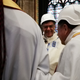 Aupetit with fellow clergymen at the service.